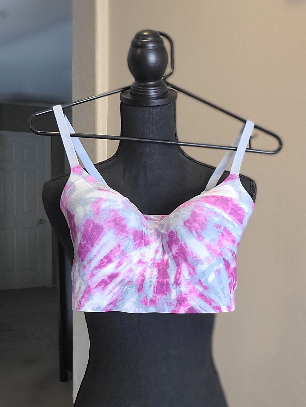 Victoria's Secret PINK Purple & Gray Tie-Dye  Lounge Bra